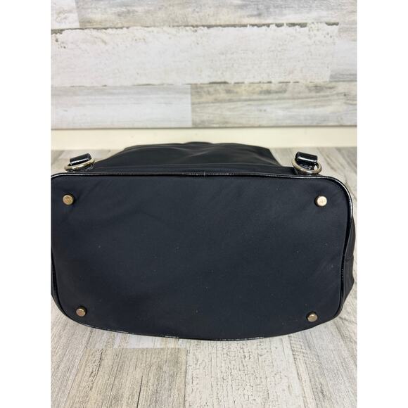 Kate Spade Nylon Convertible Black Backpack Crossbody Bag patent leather - Picture 5 of 6